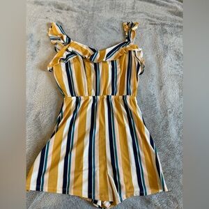 Striped Yellow Women’s Romper
